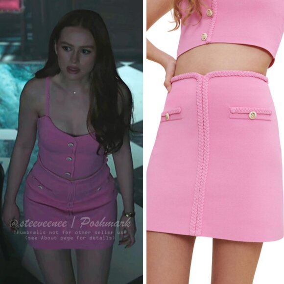 NWT Maje Jadena Mini Skirt ASO Cheryl Blossom - Picture 2 of 13